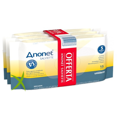Anonet Salviette 3 Confezioni da 15 Pezzi