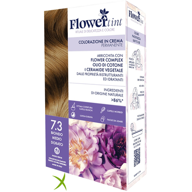 Flowertint Colorazione in Crema Permanente 7,3 Biondo Medio Dorato