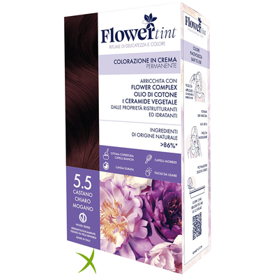 Flowertint Colorazione in Crema Permanente 5,5 Castano Chiaro Mogano