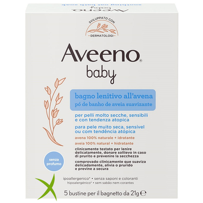 Aveeno Baby Colloidal Polvere Bagno 5 x 21g