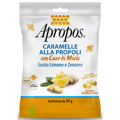 Apropos Caramelle Dure Limone/Zenzero Cuor di Miele 50g