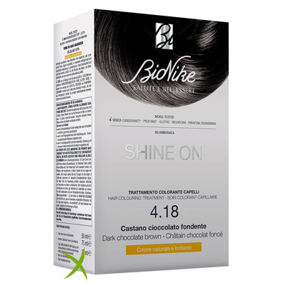 Bionike Shine On Castano Cioccolato Fondente 4,18 Flacone 75 ml + Tubo 50 ml