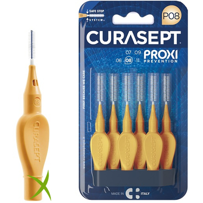 Curasept Proxi P08 Scovolini Arancio Chiaro 6 Pezzi