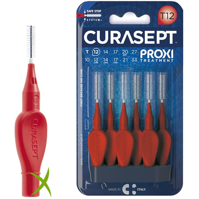 Curasept Proxi T12 Rosso/Red Scovolini 6 Pezzi
