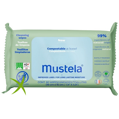 Mustela Salviette Compostabili 60 pezzi