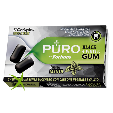 Forhans Puro Black4White 12 Gomme da Masticare