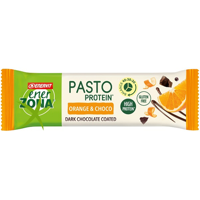 Enerzona Pasto ProteinOrange&Choco Barretta Ricoperta con Cioccolato Fondente 58g
