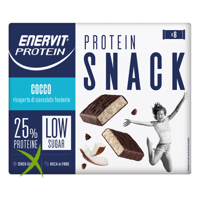 Enervit Protein Snack Cocco Low Sugar Astuccio 8 x 27 g