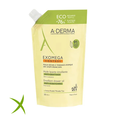 A-Derma Exomega Control Olio Lavante Emolliente Ricarica 500 ml