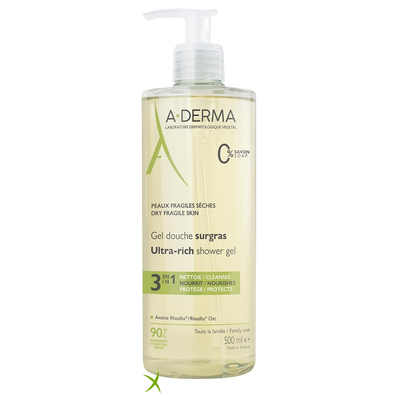 A-Derma Les Indispensables Gel Doccia Surgras 500 ml