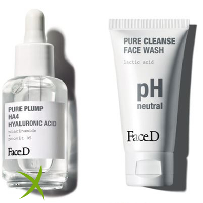 Face D Reading Hydra Kit Natale 2025 1 Pure Plump Ha4 Acido Ialuronico 30 ml + 1 Pure Cleanse Detergente viso 30 ml