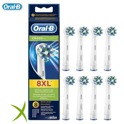 Oral-B Power Refill EB50 Ricambio Cross Action 8 pezzi
