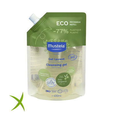 Mustela Gel Bio Corpo Capelli Ricarica 400 ml