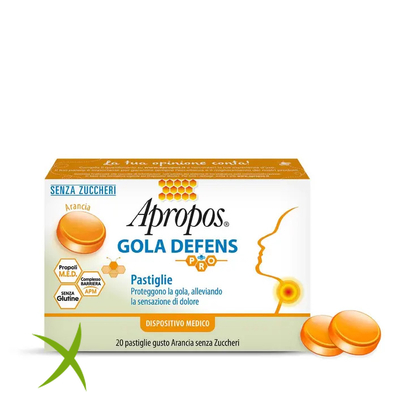 Apropos Gola Defens 20 Pastiglie Arancia Senza Zucchero