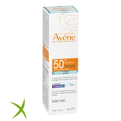 Avene Eau Thermale Solare Fluido Anti-Imperf Spf 50 40 ml