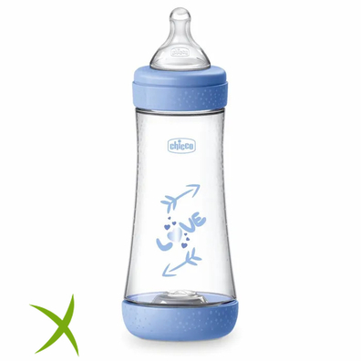 Chicco Biberon Perfect 5 300 ml Flusso Veloce Silicone +4 Mesi Boy 1 Pezzo
