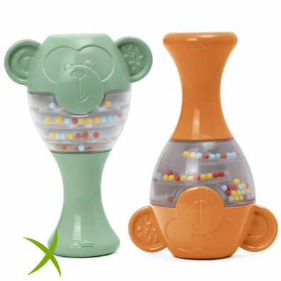 Chicco Eco+ 6-36 Mesi Maracas Scimmie 2 Pezzi