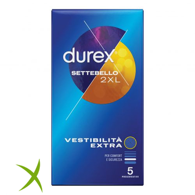 Durex Profilattico Settebello 2XL 5 Pezzi
