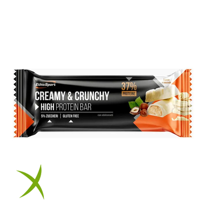 EthicSport Creamy & Crunchy Gusto Cioccolato Bianco e Nocciola 30g
