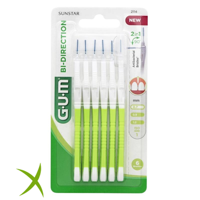 Gum Bi-Direction Scovolini Punta Ultrafine 2114 6 Pezzi
