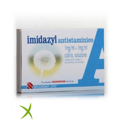 Imidazyl Collirio Antistaminico  1 mg/ml + 1 mg/ml 10 Contenitori Monodose 0,5 ml 