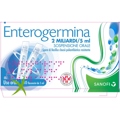 Enterogermina 2 Miliardi/5ml Sospensione Orale 10 Flaconcini