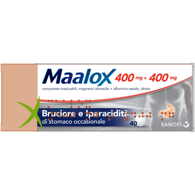 Maalox 400 mg + 400 mg 40 Compresse Masticabili 