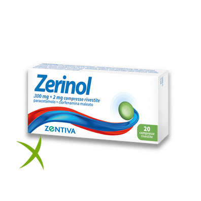 Zerinol  300 mg + 2 mg 20 Compresse Rivestite 
