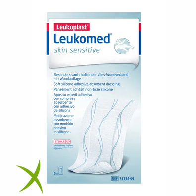 Leukomed Skin Sensitive Medicazione Adesiva 8x15cm 5 Pezzi