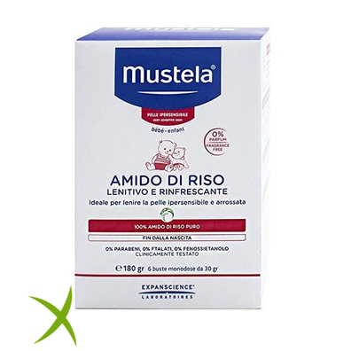 Mustela Amido di Riso 4 Bustine da 30g