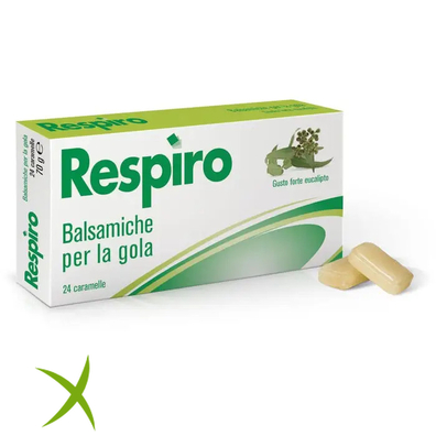 Respiro Balsamiche Gola Eucalipto Forte 24 Caramelle