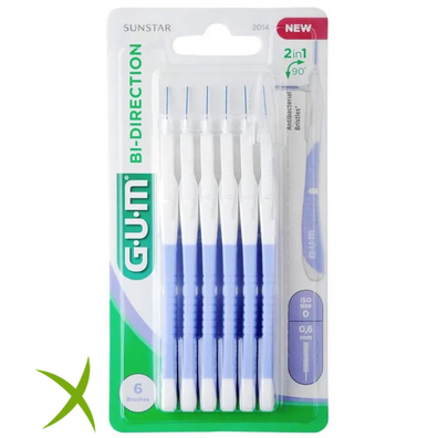 Gum Bi-Direction Scovolino 0,6 mm 6 Pezzi