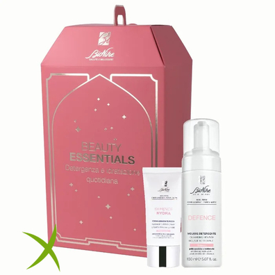 Bionike Beauty Essentials Kit Natale 2024 Defence Hydra Crema Idratante Ricca 50 ml + Defence Mousse Detergente 150 ml