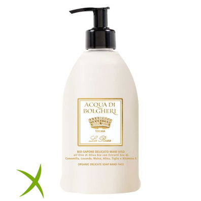 Acqua di Bolgheri Bio Sapone Delicato Mani Viso la Rosa 500 ml