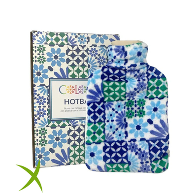 Colors Borsa Acqua Calda Cuore Crochet Blu 2 Litri