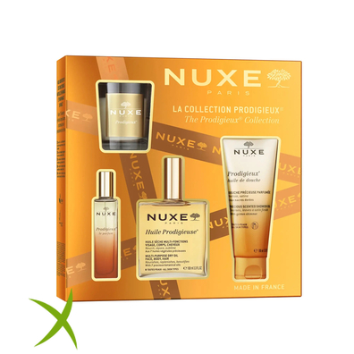 Nuxe Cofanetto Huile Prodigieuse Classico Olio 100ml + Profumo 15ml + Gel Doccia 100ml + Candela 60g
