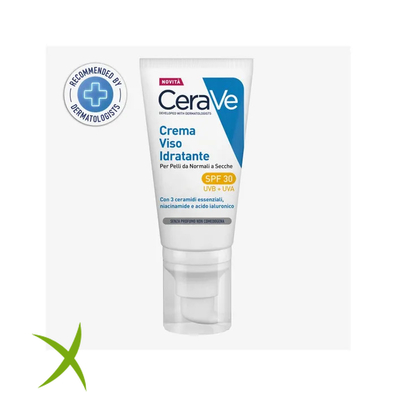 Cerave Crema Viso Idratante con Acido Ialuronico Spf30 52 ml