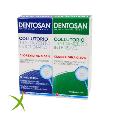 Dentosan collutorio Bipack 0,2% Intensivo 200 ml + 0,05% Quotidiano 200 ml