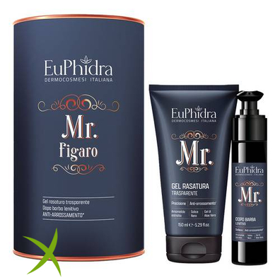 Euphidra Cofanetto MR Figaro 1 Gel Rasatura 150 ml + 1 Dopo Barba Lenitivo 50 ml