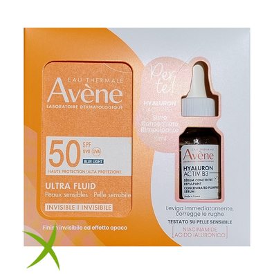 Avene Eau Thermale Solare Ultra Fluid Spf50 50 ml + Hyaluron Active B3 Siero 10 ml