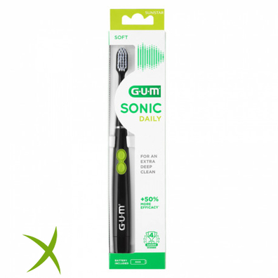 Gum Sonic Daily Spazzolino Batteria Adulti Black 1 Pezzo
