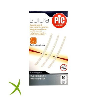 Pic Cerotti Sutura 3x75mm 10 Pezzi
