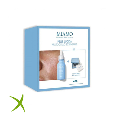 Miamo Cofanetto 2025 Protocollo Pelle Lucida 1 Oil Free Gel 30ml + 1 Blotting Paper