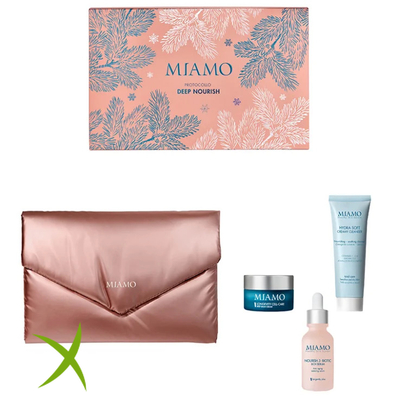 Miamo Cofanetto Protocollo Deep Nourish 1 Hydra Soft Creamy Cleanser 50 ml + 1 Nourish 3-Biotic Rich Serum 30 ml + 1 Longevity Cell-Care Deep Balm Cream 10 ml