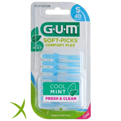 Gum Soft Pick Comfort Flex Cool Mint Small Scovolini 40 Pezzi