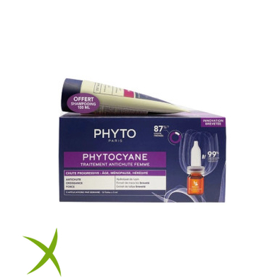 Phyto Paris Set Cyane Prog 12 Fiale da 5 ml + Shampoo Anticaduta 100 ml 