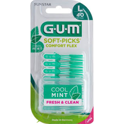 Gum Soft Pick Comfort Flex Cool Mint Large Scovolini 40 Pezzi