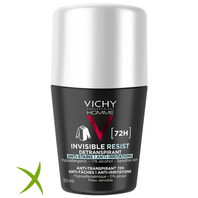 Vichy Homme Deo Roll On 72H Invisible 50 ml